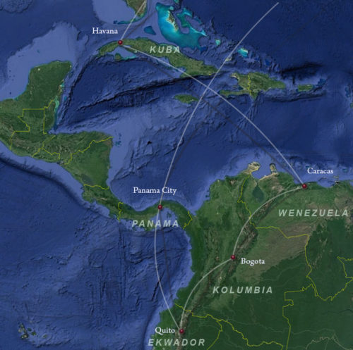 mapa ameryka