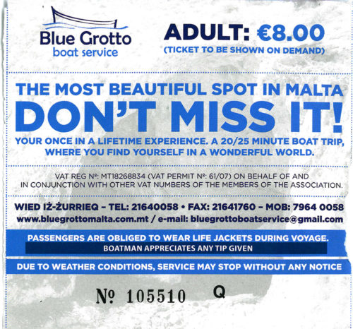 2020 Malta Blue Grotto