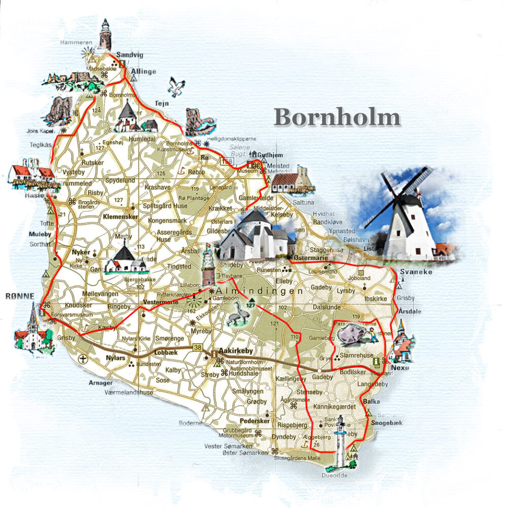 Bornholm - mapa