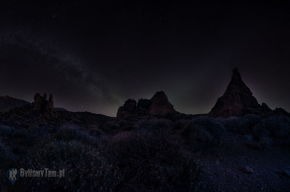 Nocne niebo w drodze na Teide